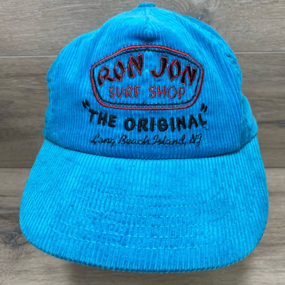 Ron Jon Surf Shop Corduroy Snapback Hat Vintage “The Original” NJ Blue - Picture 3 of 9
